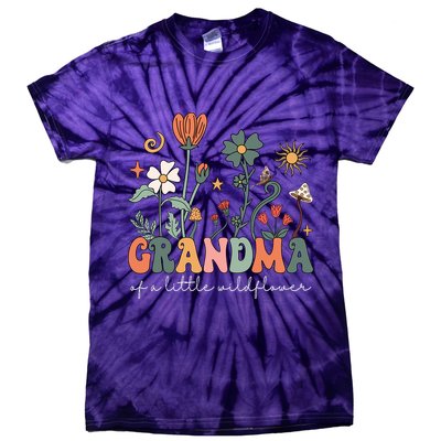 Grandma Of A Little Wildflower Family Matching Tie-Dye T-Shirt