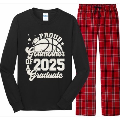 Godmother Of A 2025 Graduate Senior Graduation Basketball Long Sleeve Pajama Set