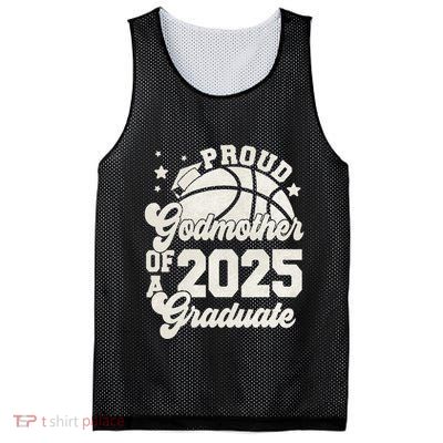 Godmother Of A 2025 Graduate Senior Graduation Basketball Mesh Reversible Basketball Jersey Tank