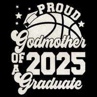 Godmother Of A 2025 Graduate Senior Graduation Basketball Toddler Fine Jersey T-Shirt