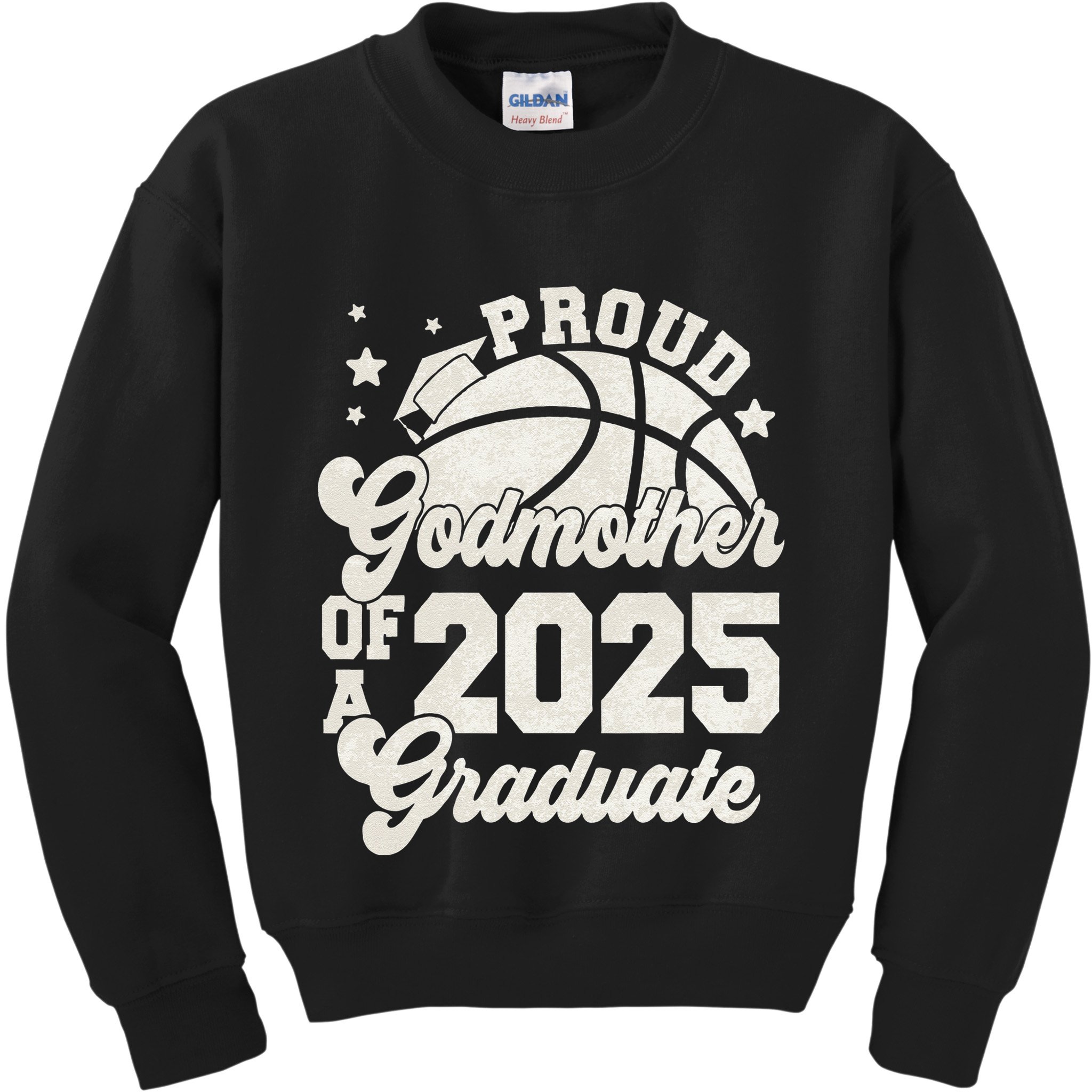 Godmother Of A 2025 Graduate Senior Graduation Basketball Kids Sweatshirt