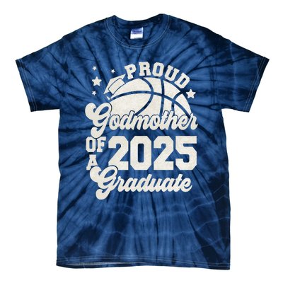 Godmother Of A 2025 Graduate Senior Graduation Basketball Tie-Dye T-Shirt