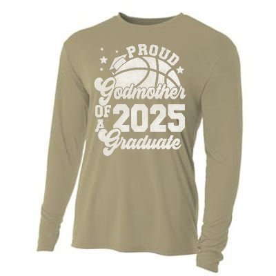 Godmother Of A 2025 Graduate Senior Graduation Basketball Cooling Performance Long Sleeve Crew