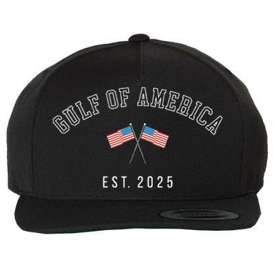 gulf Of America Est 2025 USA American Wool Snapback Cap