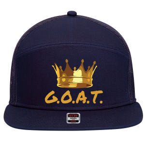 Greatest Of All Time GOAT 7 Panel Mesh Trucker Snapback Hat