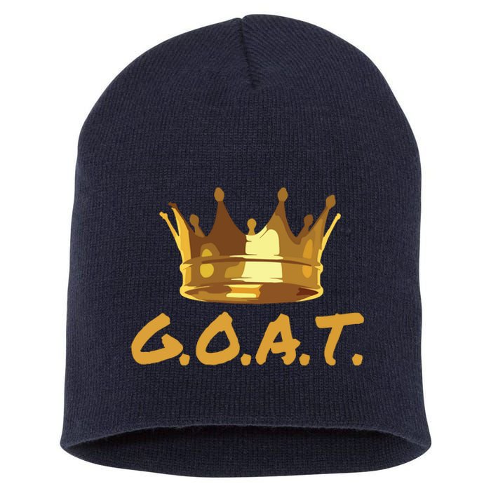 Greatest Of All Time GOAT Short Acrylic Beanie