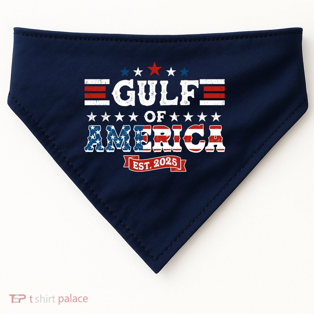 Gulf of America Est 2025 USA-Made Doggie Bandana