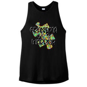 Grandma Of A Warrior Autism Awareness Acceptance Gift Great Gift Ladies PosiCharge Tri-Blend Wicking Tank