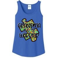 Grandma Of A Warrior Autism Awareness Acceptance Gift Great Gift Ladies Essential Tank