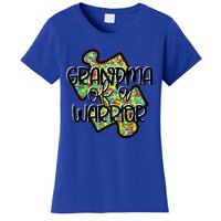 Grandma Of A Warrior Autism Awareness Acceptance Gift Great Gift Women's T-Shirt