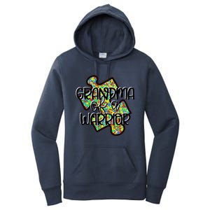 Grandma Of A Warrior Autism Awareness Acceptance Gift Great Gift Women's Pullover Hoodie