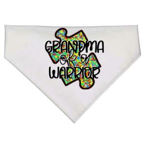 Grandma Of A Warrior Autism Awareness Acceptance Gift Great Gift USA-Made Doggie Bandana