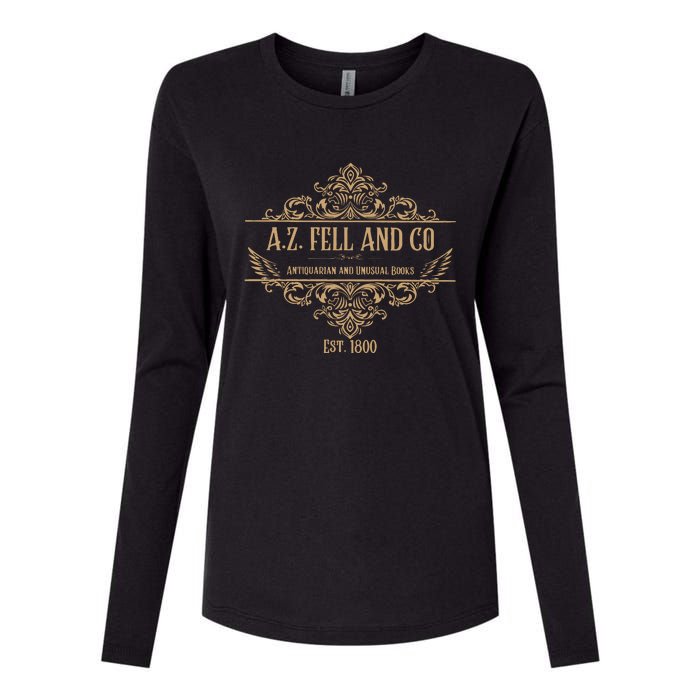 Good Omens A.Z. Fell And Co Antiquarian And Unusual Books Womens Cotton Relaxed Long Sleeve T-Shirt