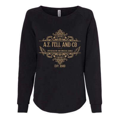 Good Omens A.Z. Fell And Co Antiquarian And Unusual Books Womens California Wash Sweatshirt