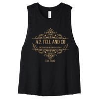 Good Omens A.Z. Fell And Co Antiquarian And Unusual Books Women's Racerback Cropped Tank