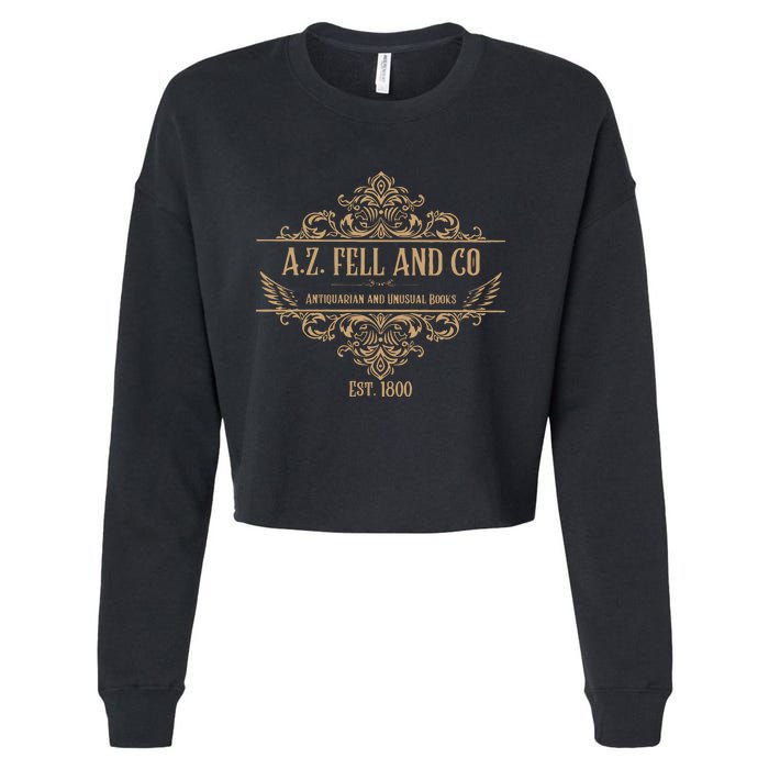 Good Omens A.Z. Fell And Co Antiquarian And Unusual Books Cropped Pullover Crew