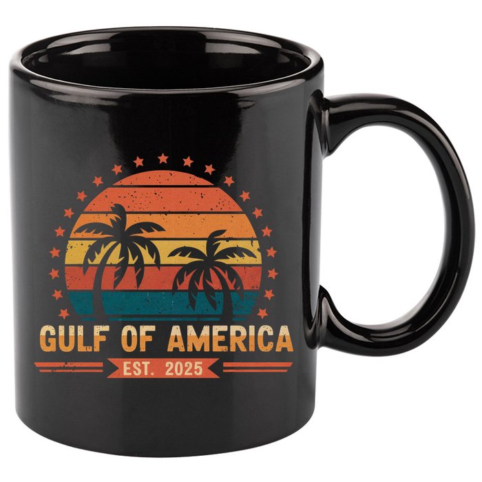 Gulf Of America Retro 11oz C Handle Ceramic Mug