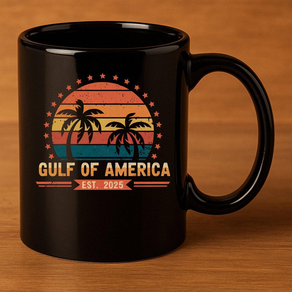 Gulf Of America Retro 11oz C Handle Ceramic Mug