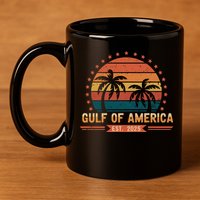 Gulf Of America Retro 11oz C Handle Ceramic Mug