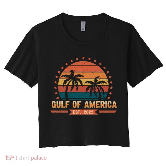Gulf Of America Retro Crop Top