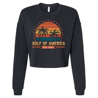 Gulf Of America Retro Cropped Pullover Crew