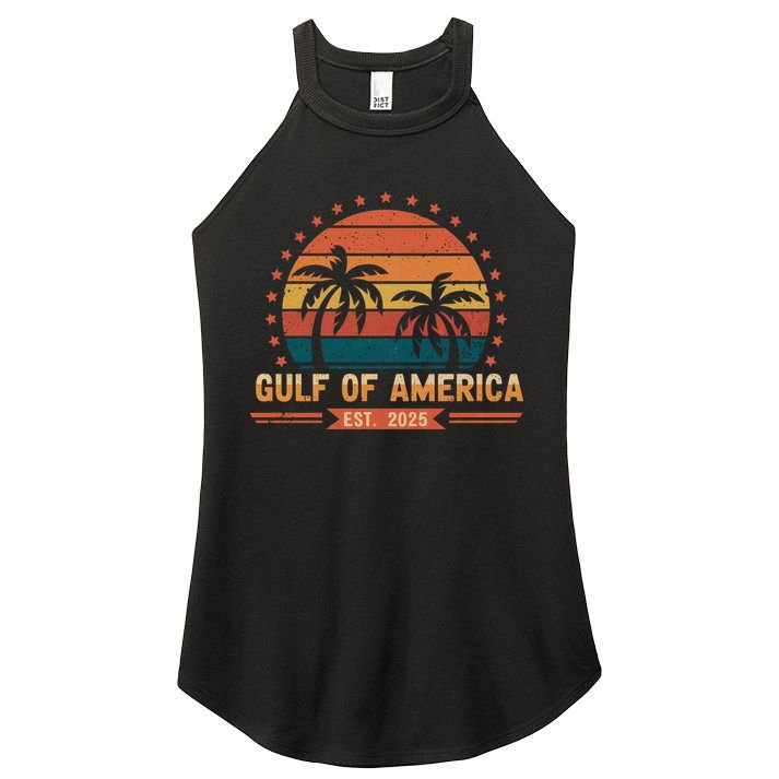 Gulf Of America Retro Women's Perfect Tri Rocker Tank