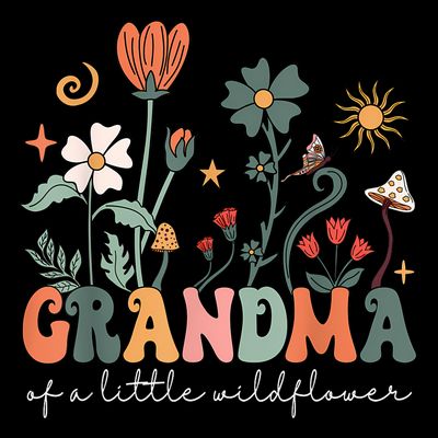 Grandma Of A Little Wildflower Girl Women Family Matching T-Shirt