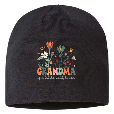 Grandma Of A Little Wildflower Girl Women Family Matching Sustainable Beanie