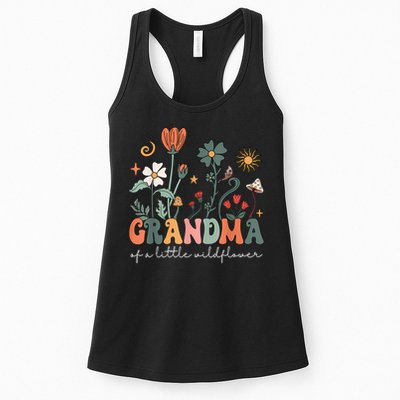 Grandma Of A Little Wildflower Girl Women Family Matching Womens Tank Top