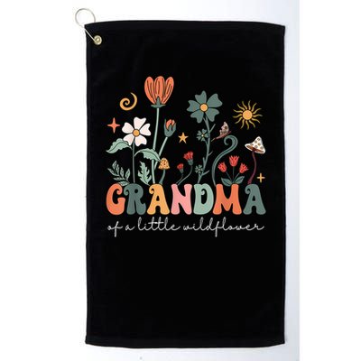 Grandma Of A Little Wildflower Girl Women Family Matching Golf Towel