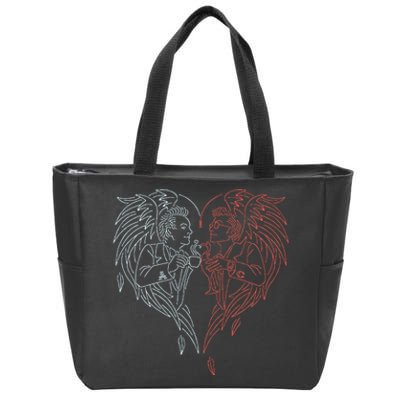 Good Omens A Toast To The World Zip Tote Bag