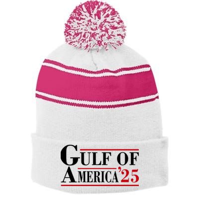 Gulf Of America Stripe Pom Pom Beanie