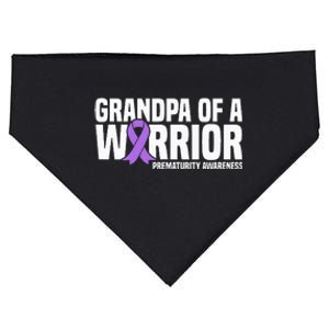 Grandpa of a Warrior NICU Prematurity Awareness USA-Made Doggie Bandana