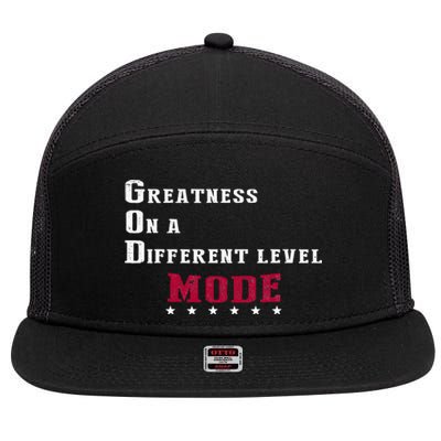 Greatness On A Different Level MODE 7 Panel Mesh Trucker Snapback Hat