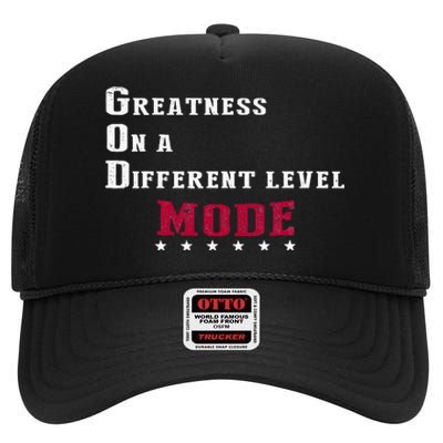 Greatness On A Different Level MODE High Crown Mesh Back Trucker Hat