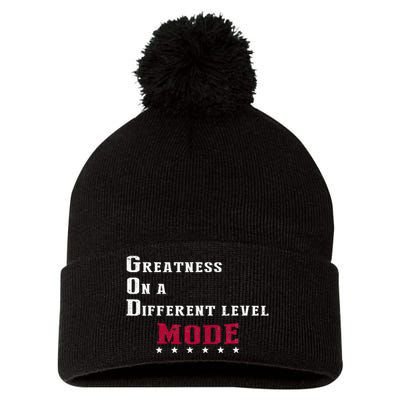 Greatness On A Different Level MODE Pom Pom 12in Knit Beanie