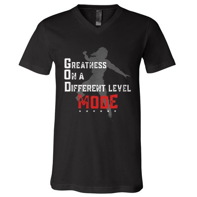 Greatness On A Different Level Mode V-Neck T-Shirt