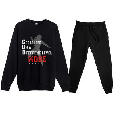 Greatness On A Different Level Mode Premium Crewneck Sweatsuit Set