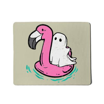 Ghost On A Pool Funny Spooky Summer Summer Ween Mousepad