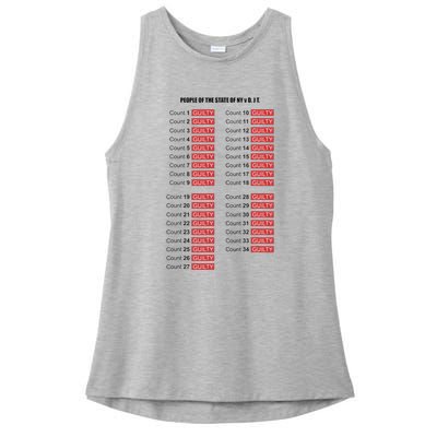 Guilty On All 34 Counts Ladies PosiCharge Tri-Blend Wicking Tank