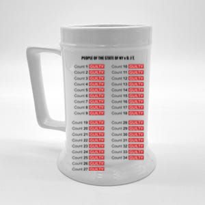 Guilty On All 34 Counts Beer Stein