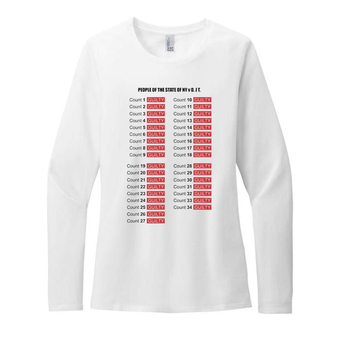 Guilty On All 34 Counts Womens CVC Long Sleeve Shirt