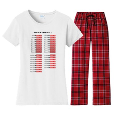 Guilty On All 34 Counts Women's Flannel Pajama Set