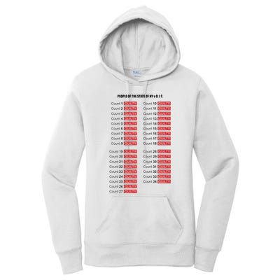 Guilty On All 34 Counts Women's Pullover Hoodie