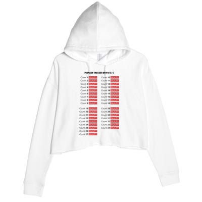 Guilty On All 34 Counts Crop Fleece Hoodie