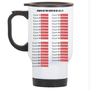 Guilty On All 34 Counts Stainless Steel Travel Mug