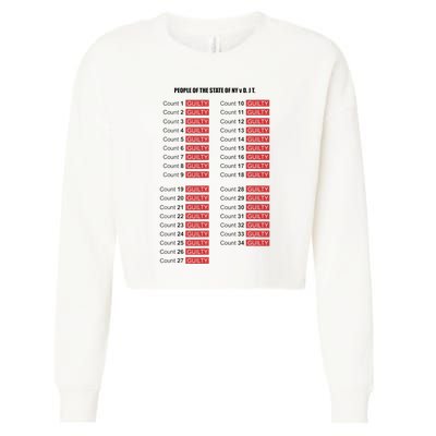 Guilty On All 34 Counts Cropped Pullover Crew