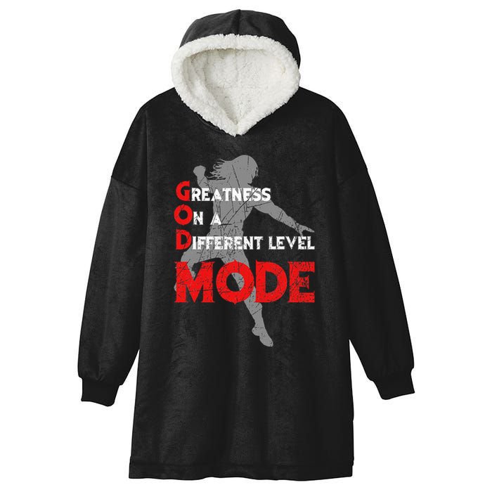 Greatness On A Different Level Mode Hooded Wearable Blanket