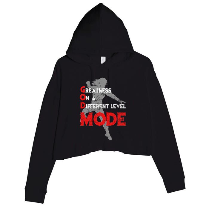 Greatness On A Different Level Mode Crop Fleece Hoodie
