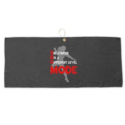 Greatness On A Different Level Mode Large Microfiber Waffle Golf Towel